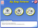 Big Bang Patterns - menu